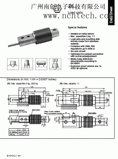 德國(guó)HBM z6fd1稱重傳感器