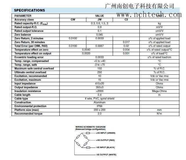 美國(guó)特迪亞1004-0.3KG稱(chēng)重傳感器