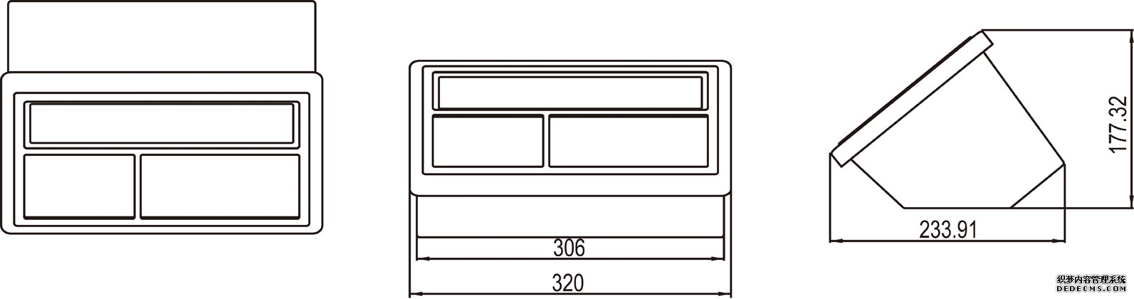 耀華XK3190-A9+稱(chēng)重儀表產(chǎn)品尺寸