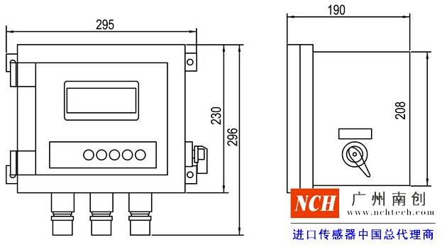 XK3190—BXA12E稱重儀表產(chǎn)品尺寸